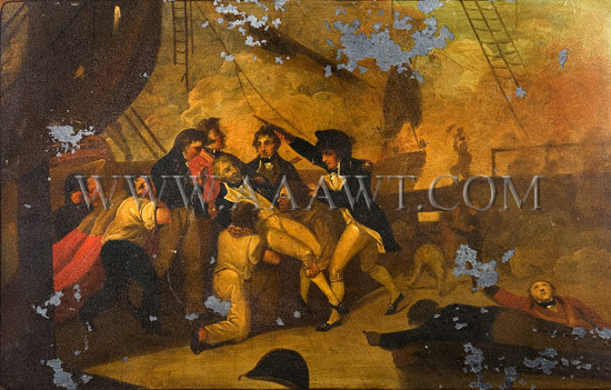  Painted Tin Tray Death of Admiral Nelson 